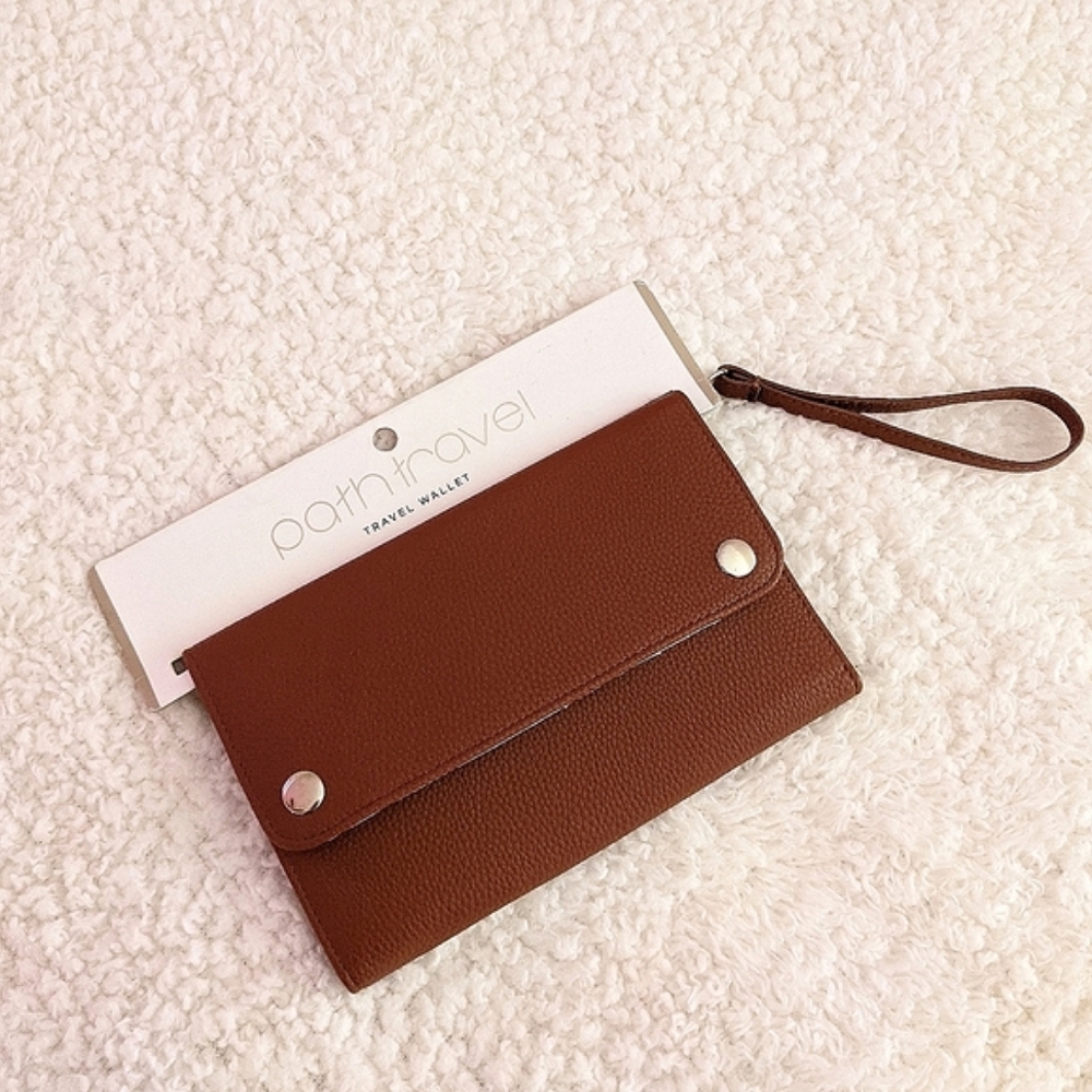 Path Travel RFID Lined Travel Wallet